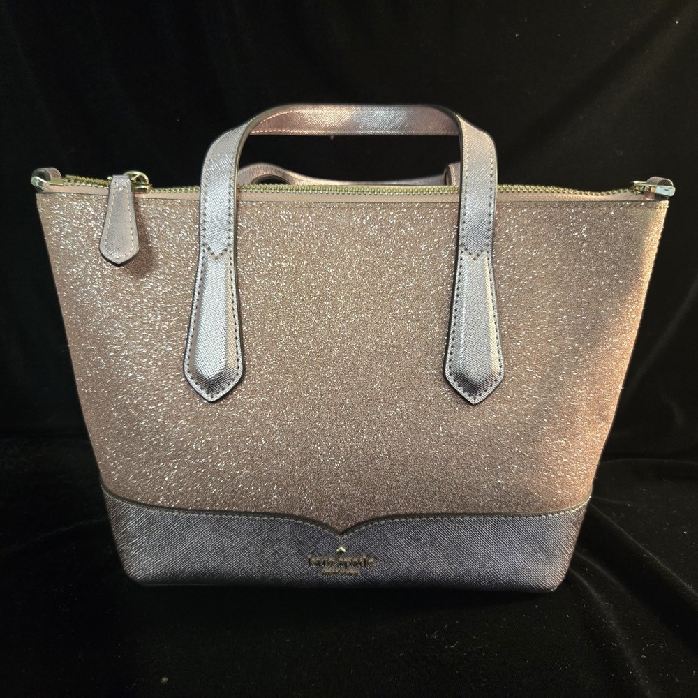 Kate Spade Lola Rose Pink Glitter Satchel Crossbody Handbag Purse WKR00159